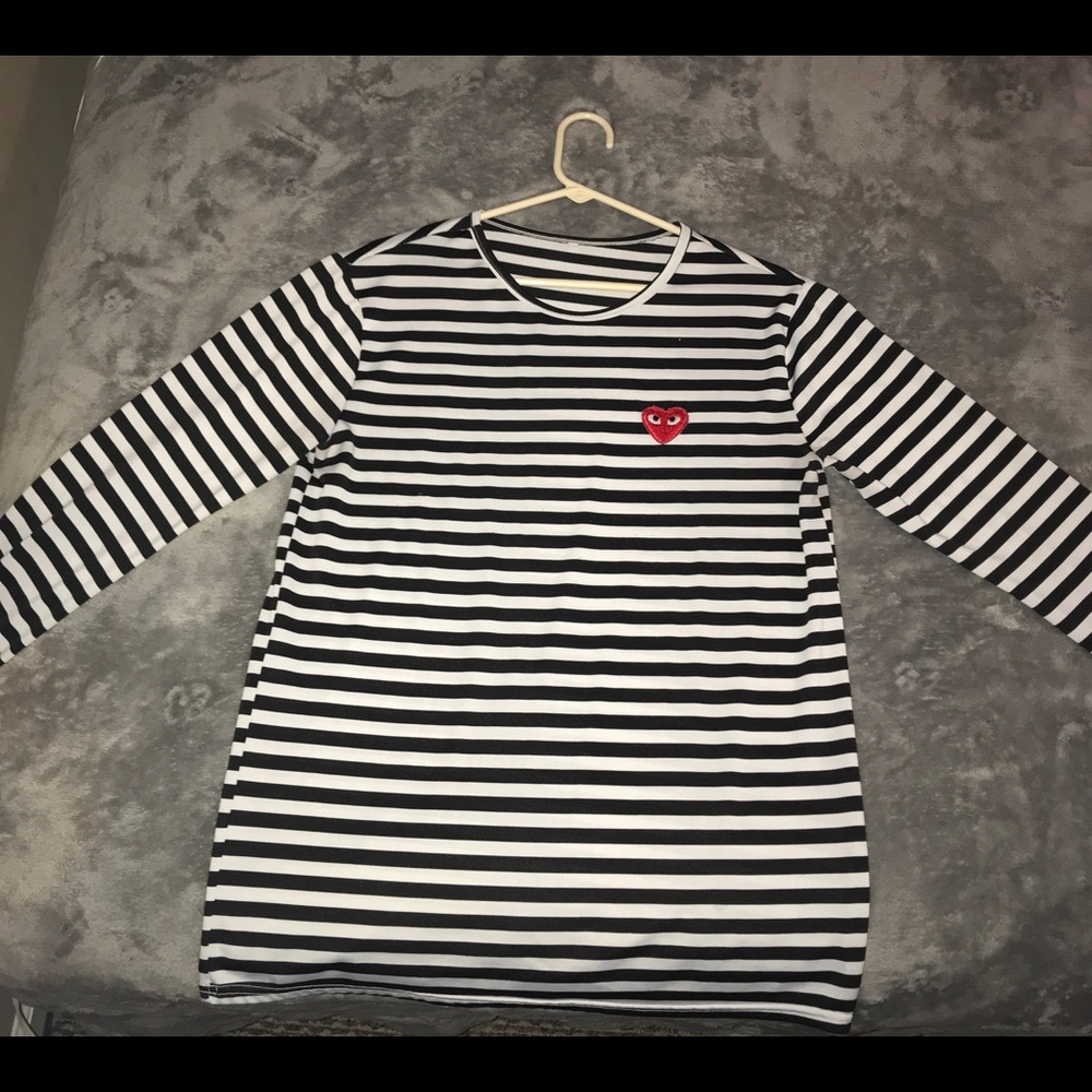 Long sleeve striped T-shirt